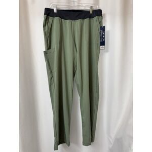 Easy Stretch Size Large Women's Scrub Pants Green Drawstring  New With Tags. K9